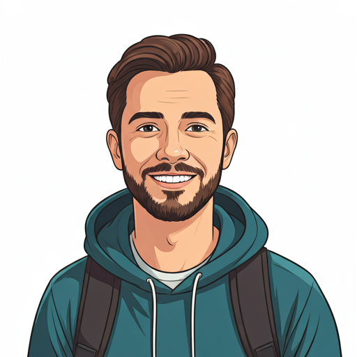 Portrait of a smiling male traveler